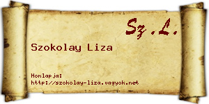 Szokolay Liza névjegykártya